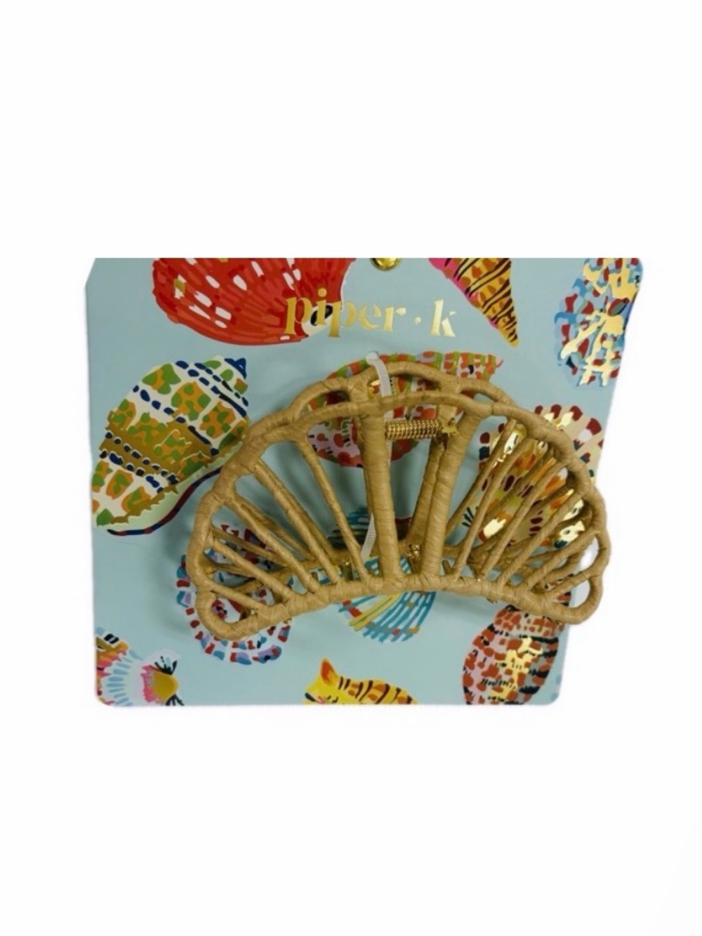 NWT ⚜️🐚⚜️ Piper K Pearled Sheep Metal Claw Hair Clip